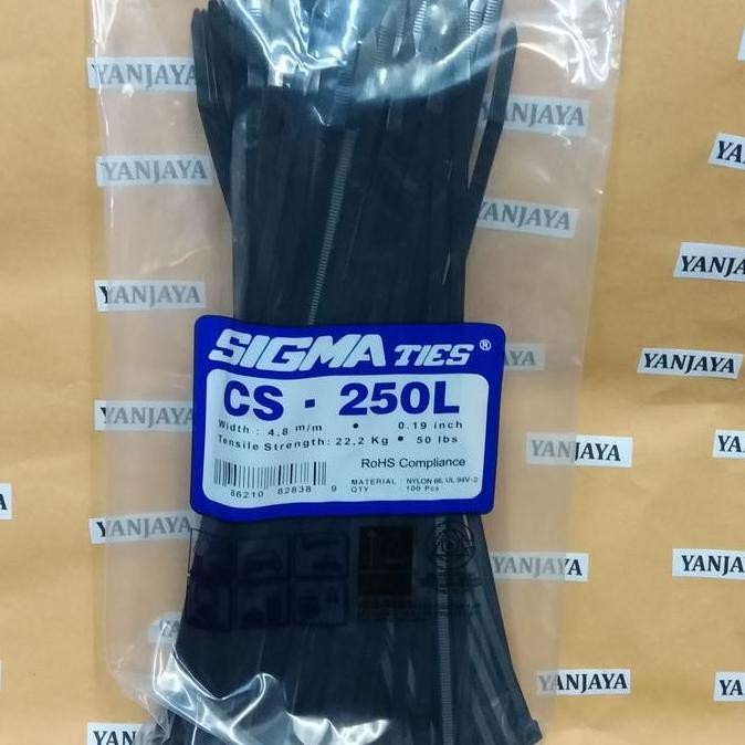 

Diskon! Sigma Cable Ties CS-250L Nylon - Kabel Ties SIGMA Ukuran 25cm