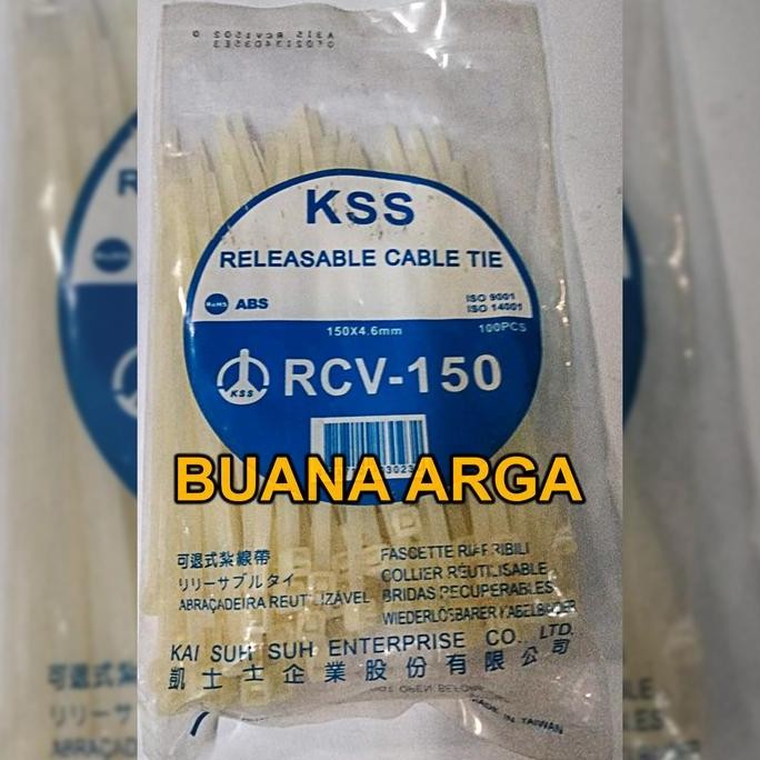 

Diskon! Cable Tie Releasable KSS RCV-150 150x4.6mm Buka Pasang Tali Tis
