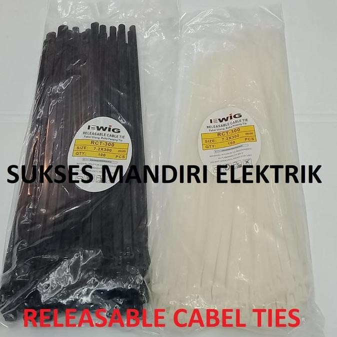 

Diskon! Kabel Ties Releasable 30cm x 7.2mm Kabel Tis Buka Pasang Isi 100pcs