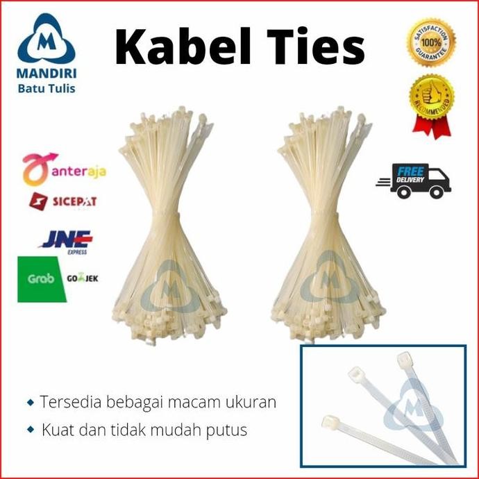 

Diskon! Cable Tie 6x350mm Ties Kabel Nylon Panjang 35cm Warna Hitam Putih Termurah