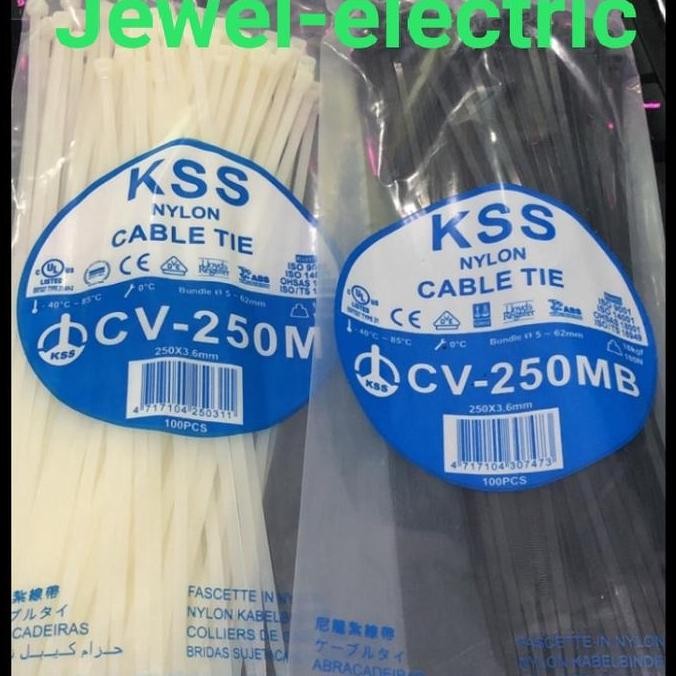 

Diskon! Cable Tie KSS CV-250 4.8x250mm - Kabel Ties Nylon Isi 100pcs CV250