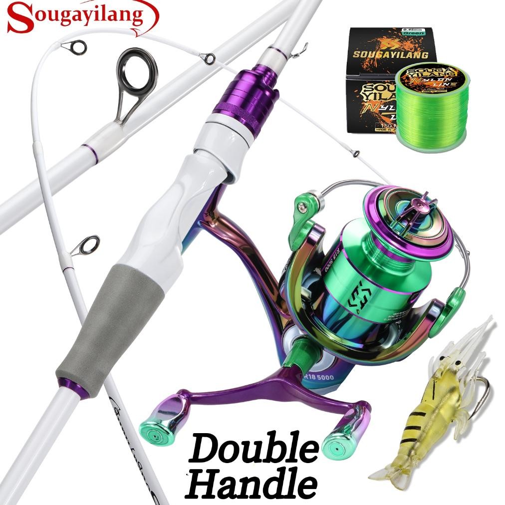 Terlaris Sougayilang Pancingan Set 180Cm 5-10Lb 1000-5000 Ul Carbon  Pancingan Set Lengkap Reel Panc