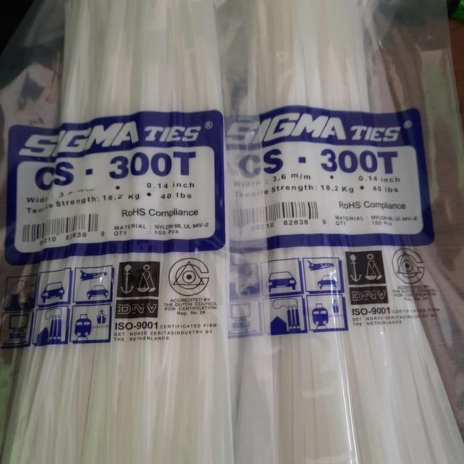 

Diskon! Kabel Ties SIGMA CS-300T Original - Cable Tie 30cm x 4.8mm Warna Hitam