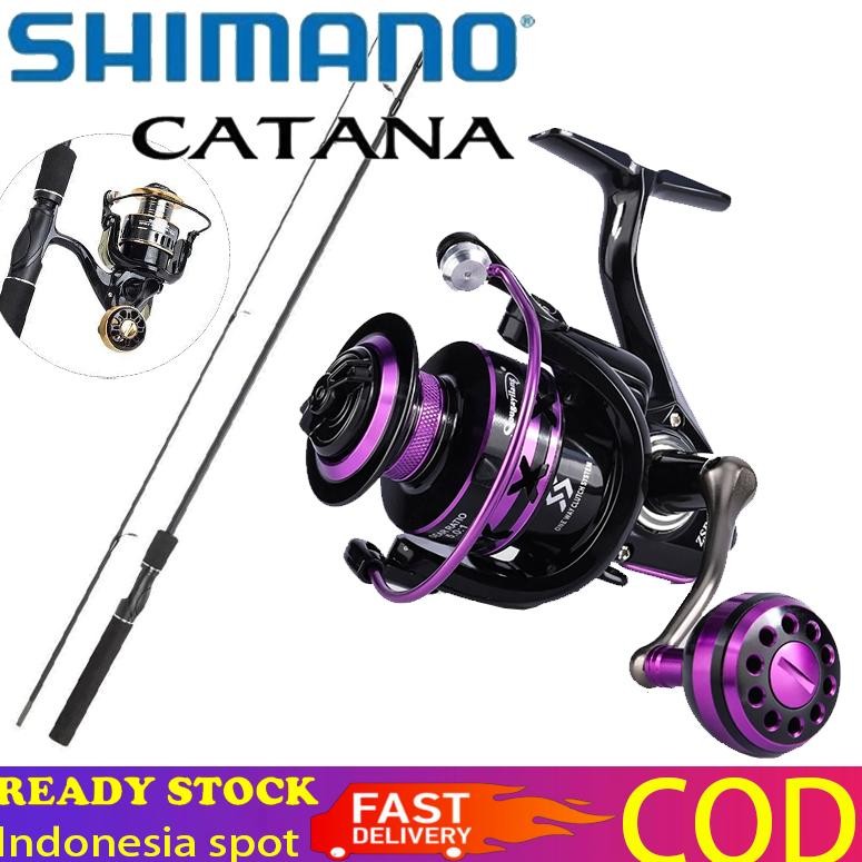 Terlaris Shimano Satu Set Reel Pancing Reel Pancing Murah Kuat Power 1.65M/1.8M/2.1M Joran Pancing R