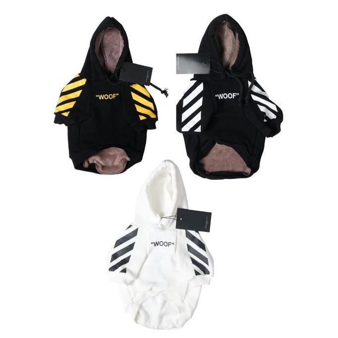 Woof White Hoodie - GIPAWNCHY PETS DS