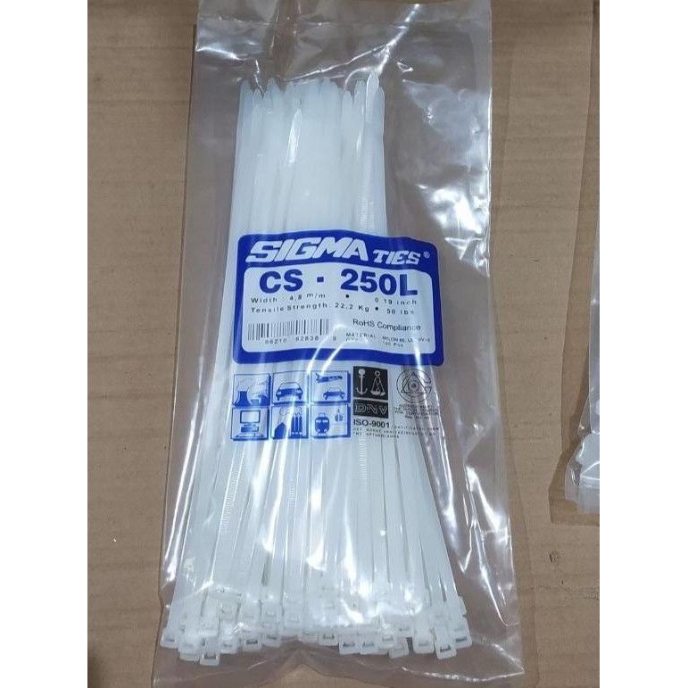 

Diskon! Kabel Ties SIGMA CS-250L 25cm Putih - Cable Tie Nylon