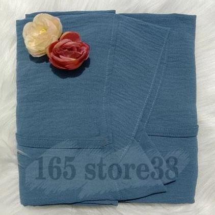 (Allthebest) Hijab/Jilbab/Khimar Pad Antem Jumbo Crinkle Syari Bergo Soft Pad Antem Aisyah