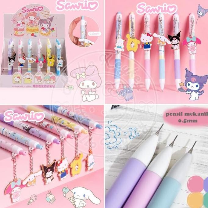 

Pensil Mekanik Kitty Melody Kuromi Cinnamoroll Pompompurin Pochacco