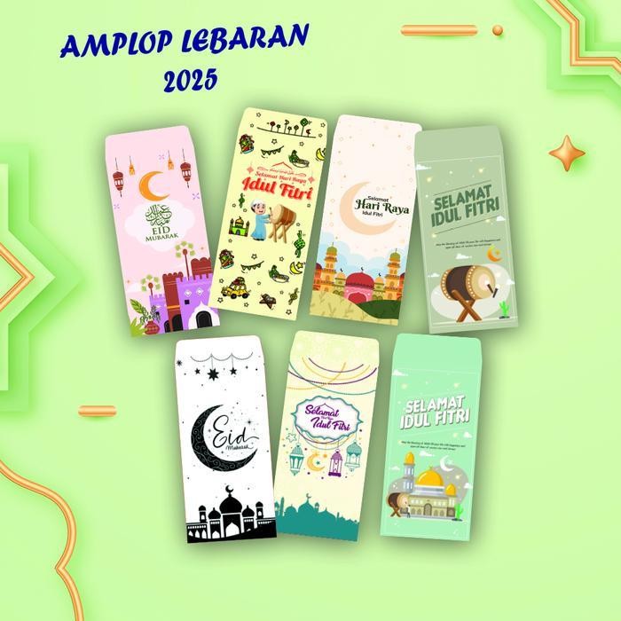 

LFM (10 pcs) Amplop Lebaran/Angpao Lebaran Kertas Paper 120gr Doff Ukuran L
