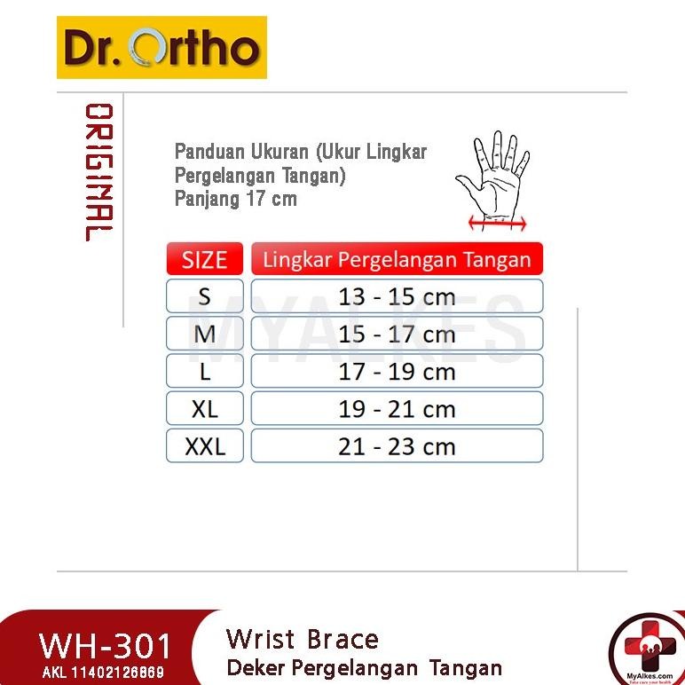 fb-4 hj-64 Deker Tangan / Wrist Brace Dr. Ortho WH-301 Terapi Carpal Tunnel Syndrome Original Viral