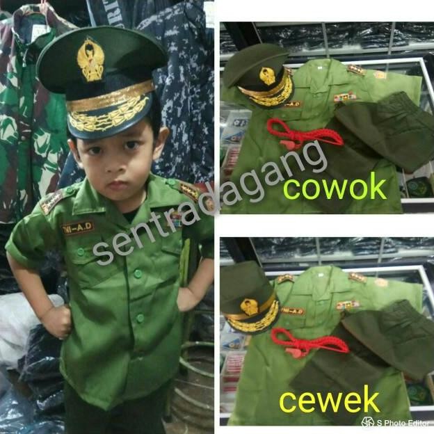 hjg-7 GB29 Baju Anak PDH TNI AD / seragam anak TNI AD / Stelan TNI AD ANAK /Seragam TNI AD Anak Baju
