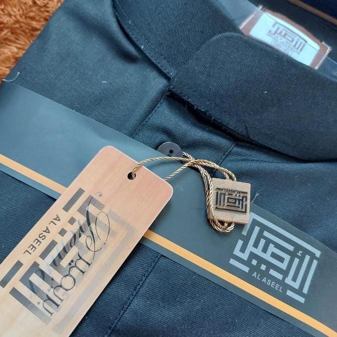 (Allthebest) Jubah Al Aseel Premium Gamis Alaseel Impor Hitam