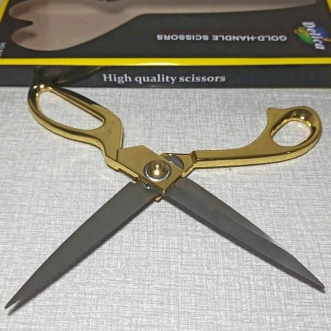 

Gunting Delica K37 -240Mm Pegangan Tangan Stainless Emas Kualitas Terbaik Harga Termurah
