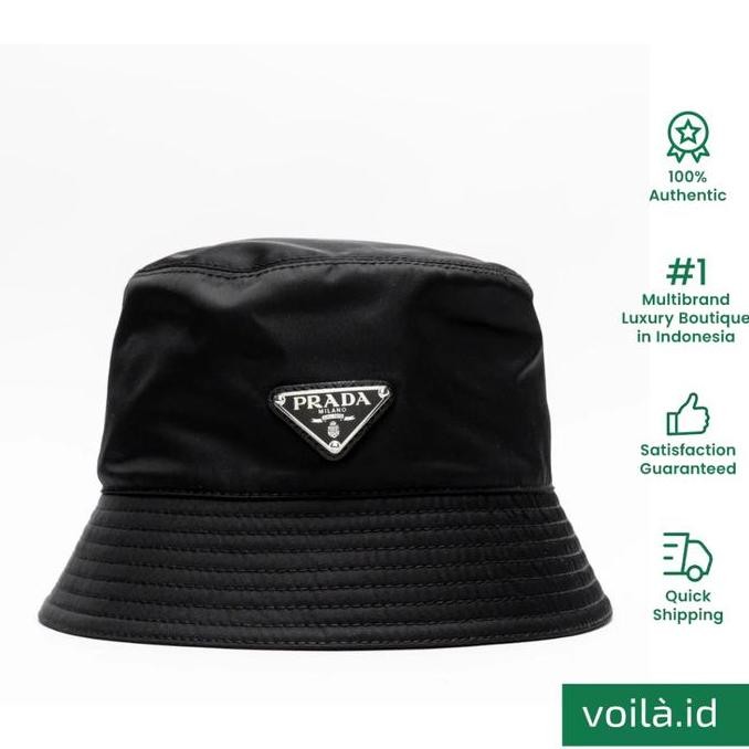 Voilaid Prada Re-Nylon Bucket Hat Black
