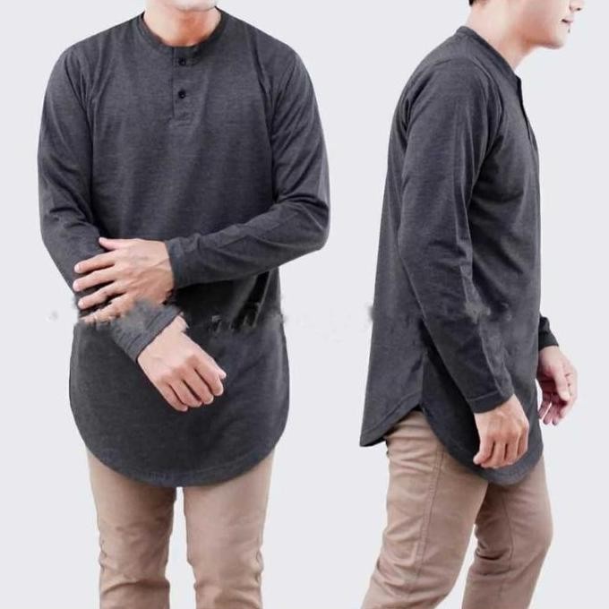 (Allthebest) 3S-Tshirt - Kaos Kurta Lengan Panjang | Kaos Lengan Panjang | Kaos Kurta Koko Pakistan 