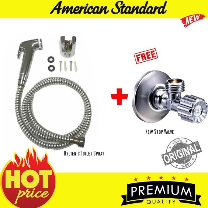 American Standard Jet Washer Toilet Wc + Stop Valve Chrome Asli Ori