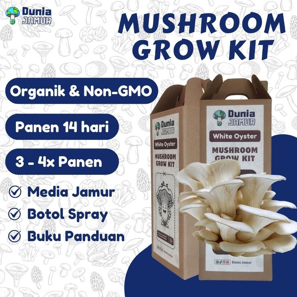 Dunia Jamur - Paket Budidaya Jamur Tiram Mainan Edukasi Belajar Gardening Anak Mushroom Grow Kit MUR