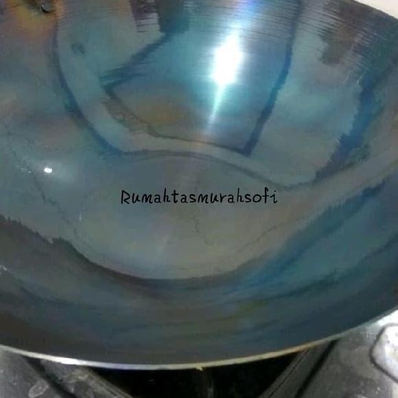 Wajan 60Cm Baja Kuali Baja Wajan Nasi Goreng Wajan Kuali Siap Pakai