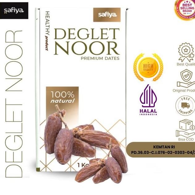 

Safiya Kurma Tunisia Tangkai 1 Kg Deglet Noor Makanan