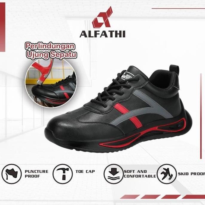 Alfathi Sepatu Safety Ori By Guyisa Black Kouga New Stok