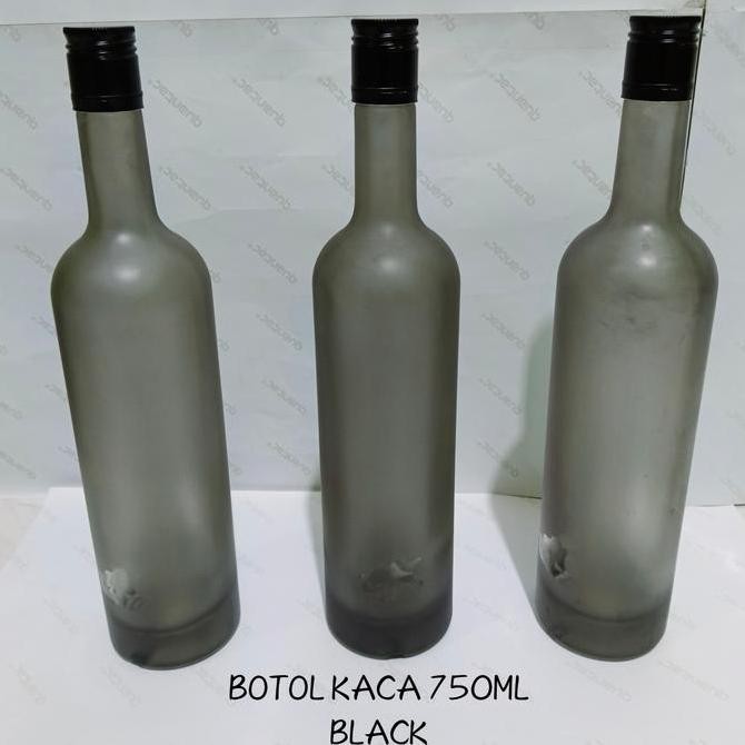 (Allthebest) Botol kaca 750ml botol kaca hitam botol kaca frosted