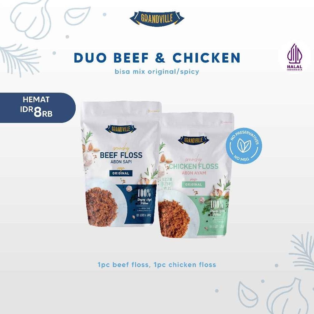 

Hot Sale - Grandville Abon SAPI & AYAM Crunchy Duo Mix Pack ..