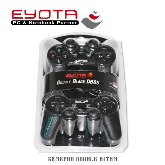 (Expert) Stik PS PC JOYSTICK PC Laptop Gamepad Double Transparan Usb