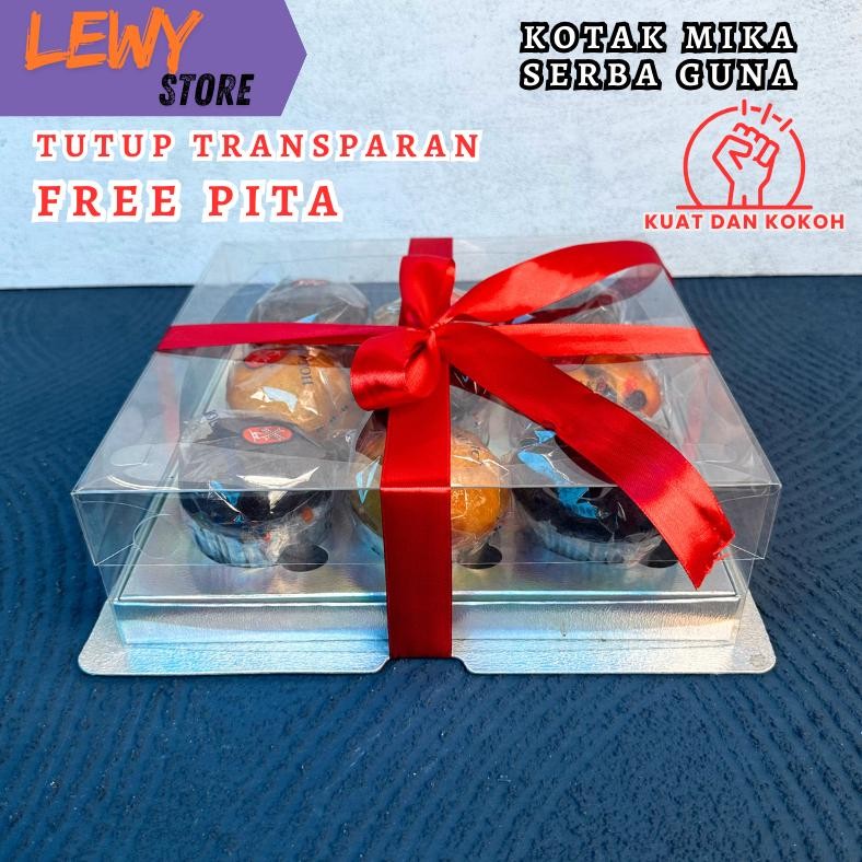 

Kotak Mika Plastik Kotak Kue Kotak Puding Cupcake Toples Kotak Kado Kotak Hantaran Tatakan Hologram Souvenir Box Kue Transparant Packaging (FREE PITA) aSt