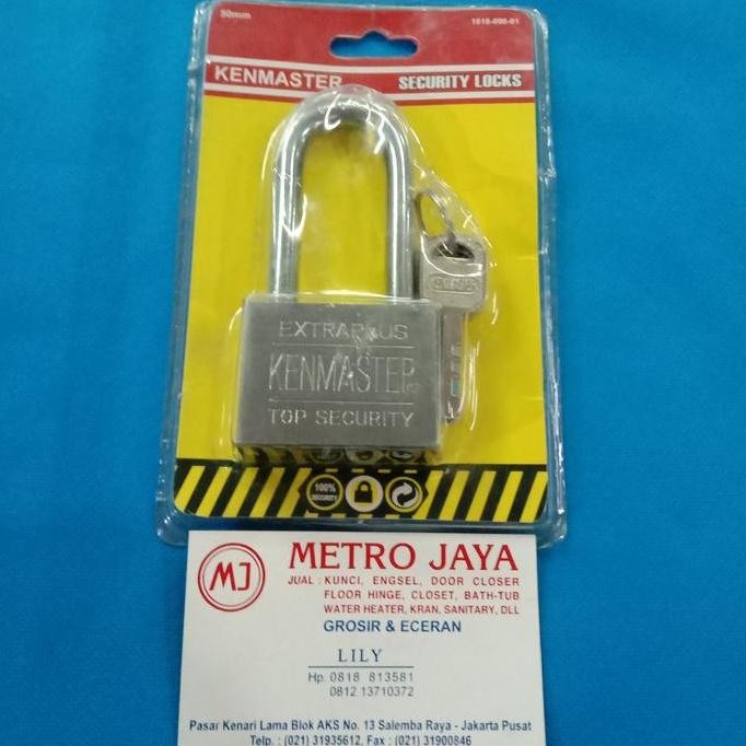 Gembok Kenmaster 50Mm Leher Panjang/ Gembok Pagar/ Kunci Gembok