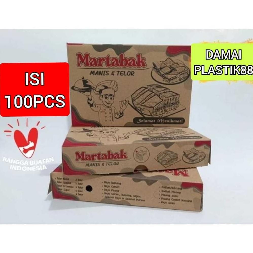 

Dus Martabak Kraft 21x13,5x4,2 Isi 50 Lbr / Box Martabak / Kemasan Martabak aSt