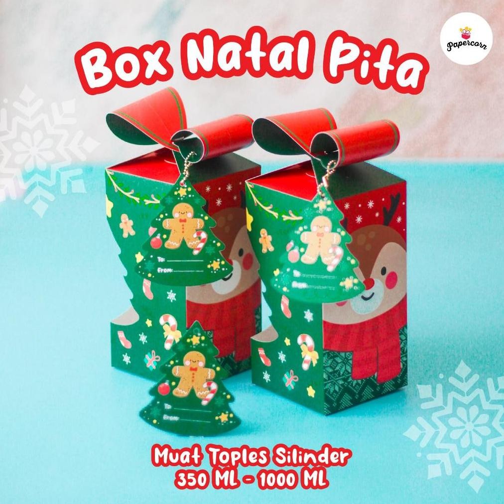 

10 Pcs Box Natal - Pita 1 Toples (Muat S/d 1 Toples Jar 1.000 Ml) aSt