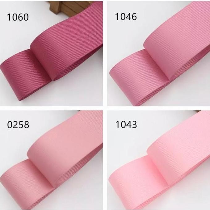 

Baru Pita Grosgrain Polos Lebar 2.5cm (1 inch) Panjang 25 Yard - Dekorasi Hampers