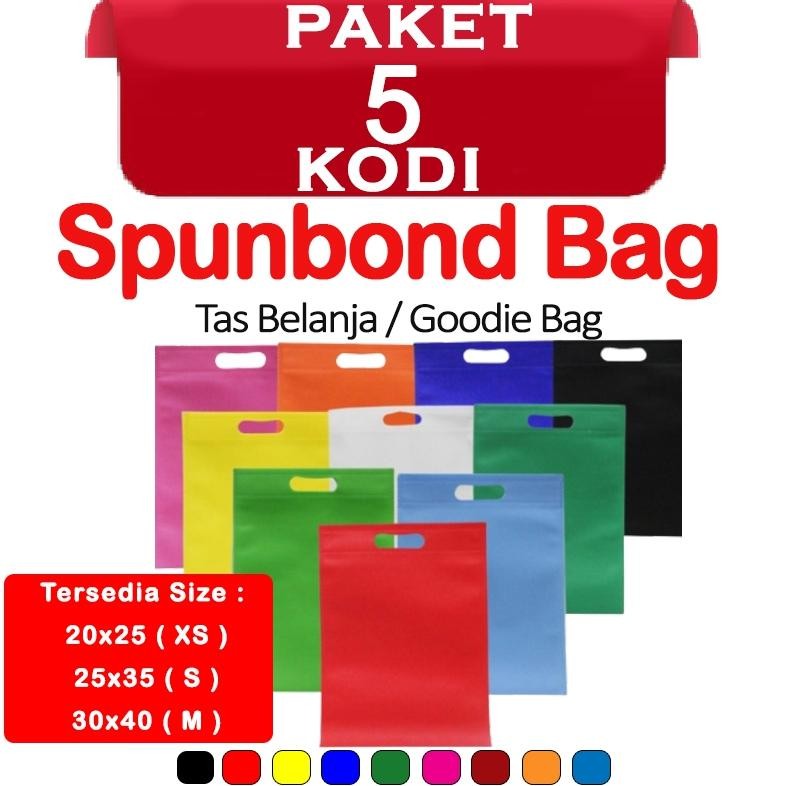 

Spunbond Goodie Bag Tas Belanja Model OVAL Kantong Kain PAKET 5 KODI aSt