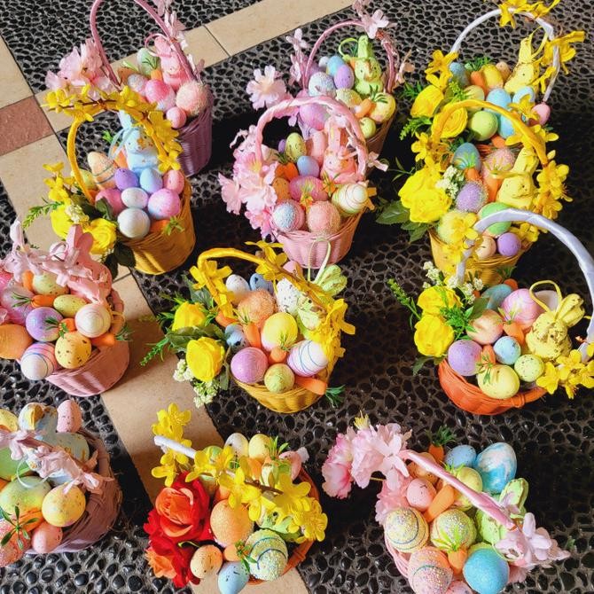 Ready Hampers Paskah Anak - Easter Bunny Egg Basket Dekorasi Paskah Hadiah Anak