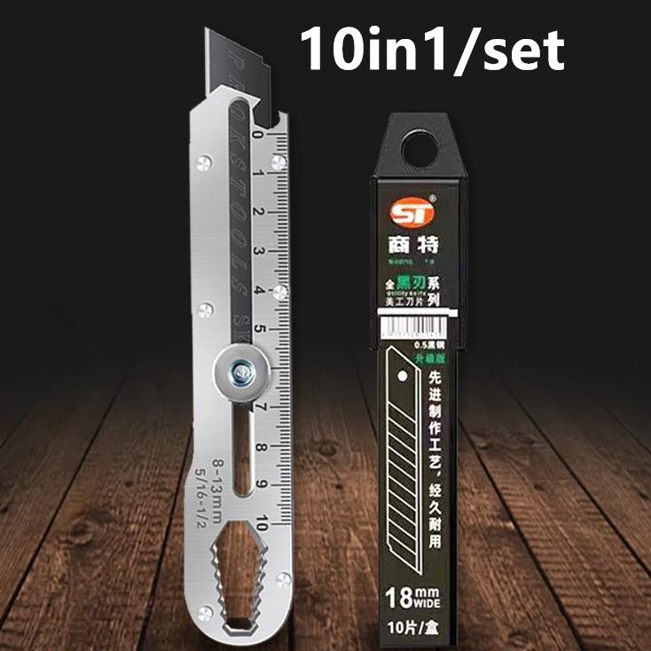 

10In1 Cutter Baja Besar Multifungsi Stainless Steel Cutter Besar Utility Knife