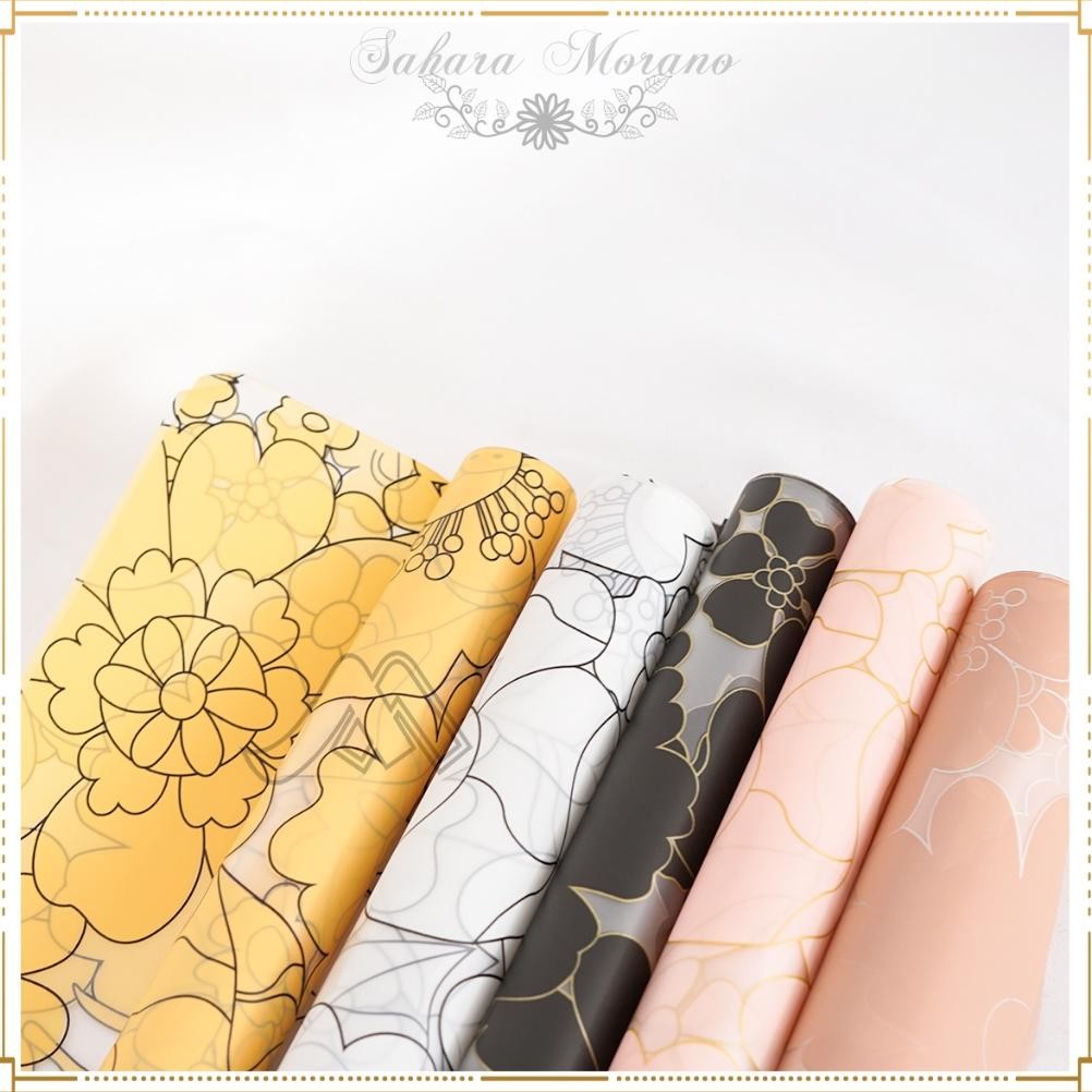 

20 Pcs Flower Wrapping Kertas Bunga Motif Bunga Cellophane Paper Untuk Buket Bucket Bunga aSt