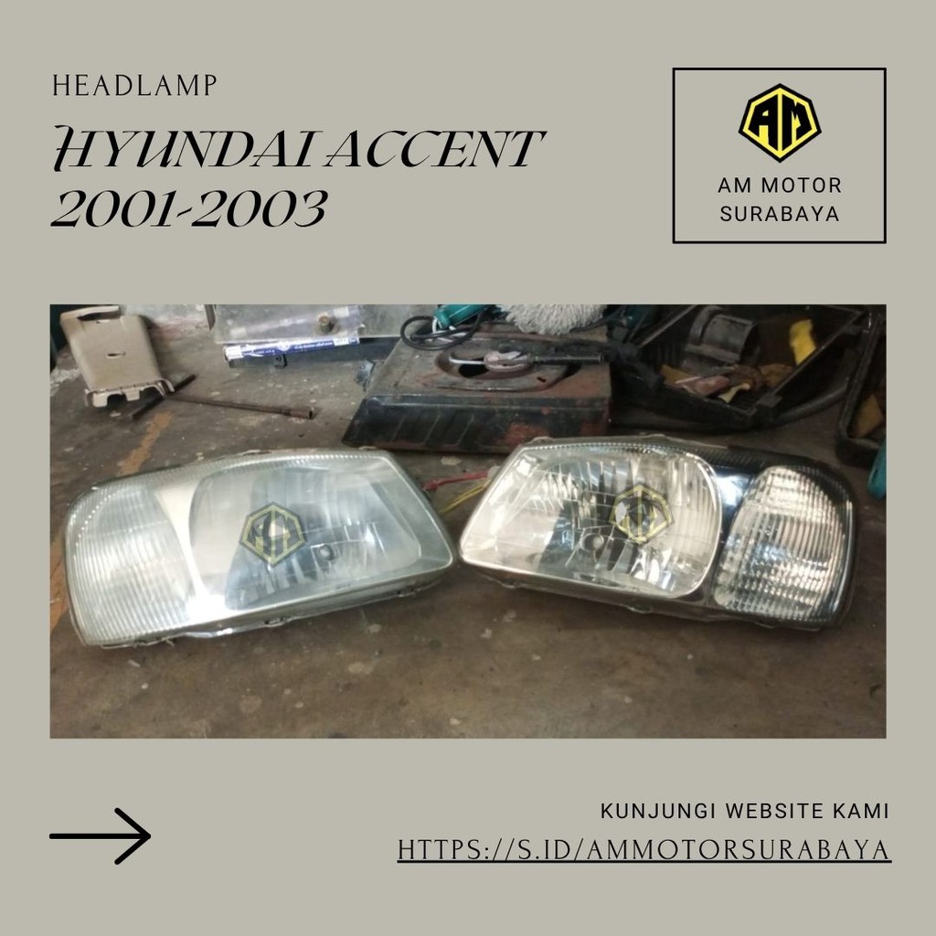 Headlamp HYUNDAI ACCENT 2001-2003