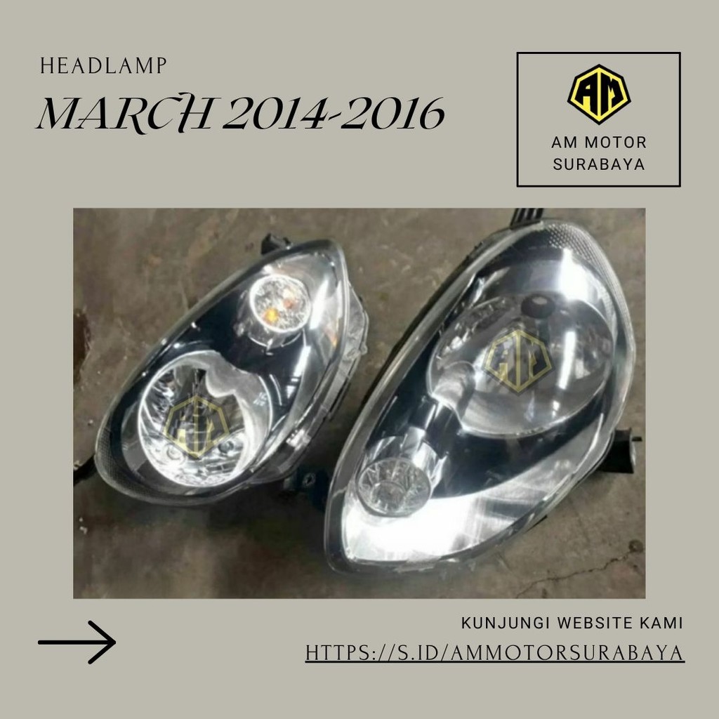 Headlamp NISSAN MARCH 2014-2016