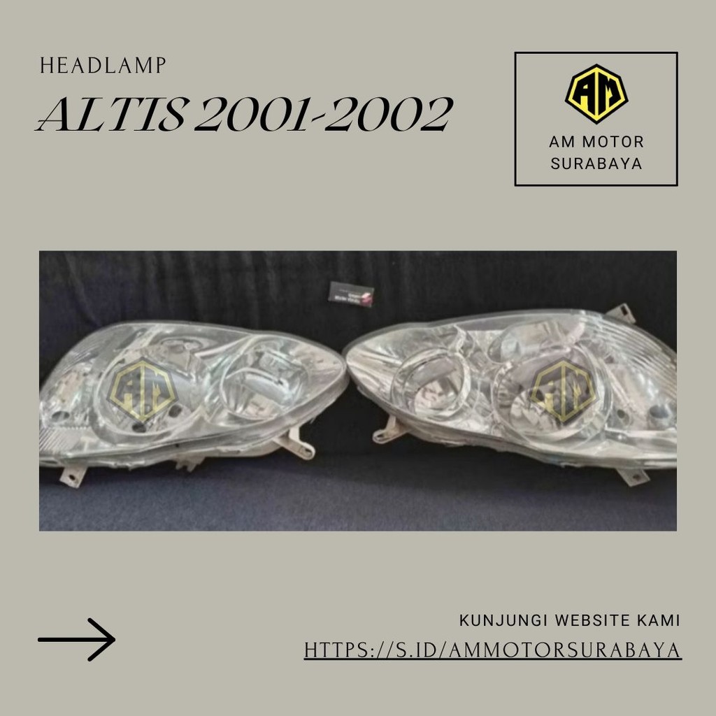 Headlamp ALTIS 2001-2002