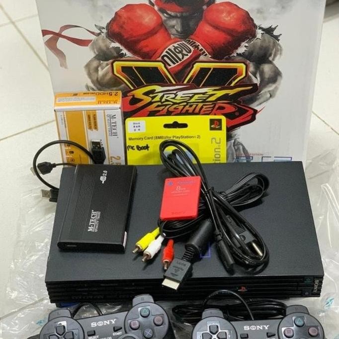 SALE PAKET KOMPLIT PS2 FAT HD 80/120/160/250 GB FULL GAME FREE 2 STIK ORIGINAL DAN TERPERCAYA