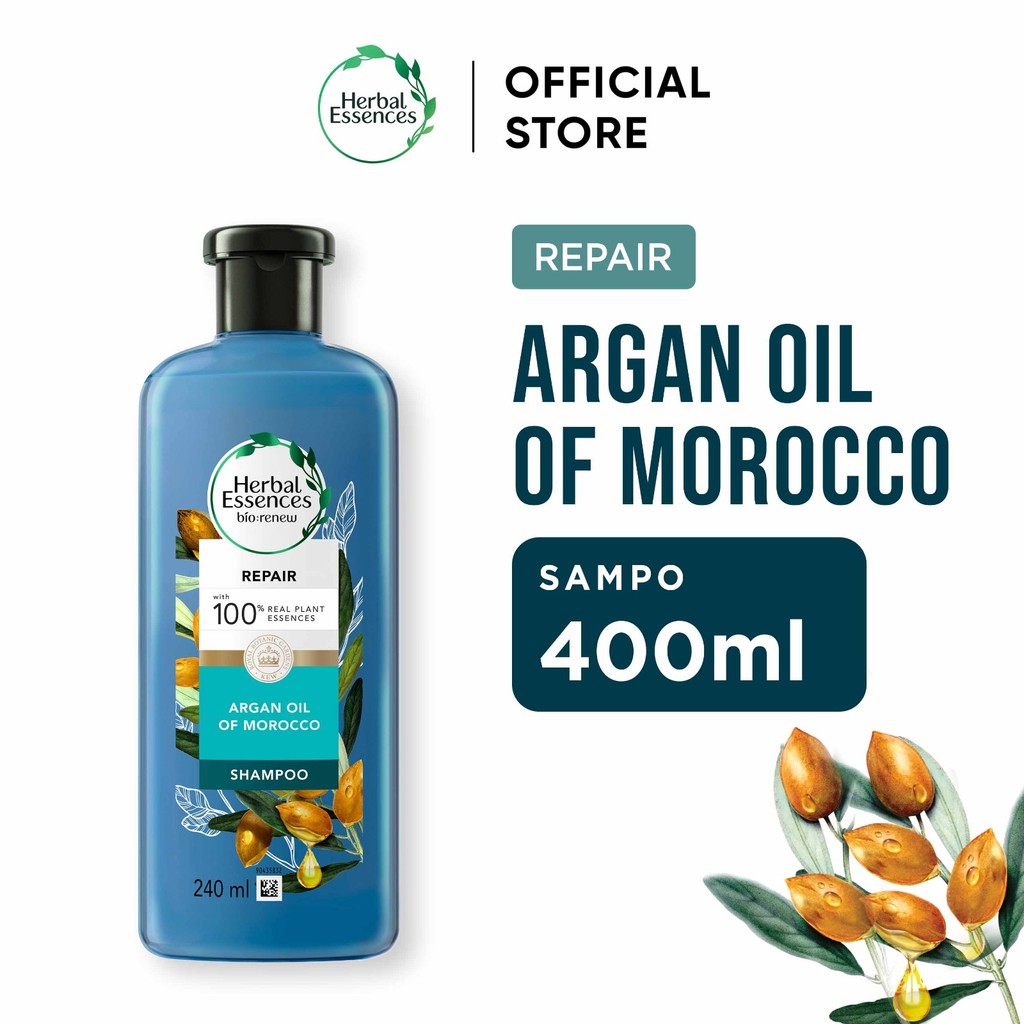 Herbal Essences Sampo Repair Argan Oil Of Morocco Perawatan Rambut 400ml / Herbal Essences Shampoo