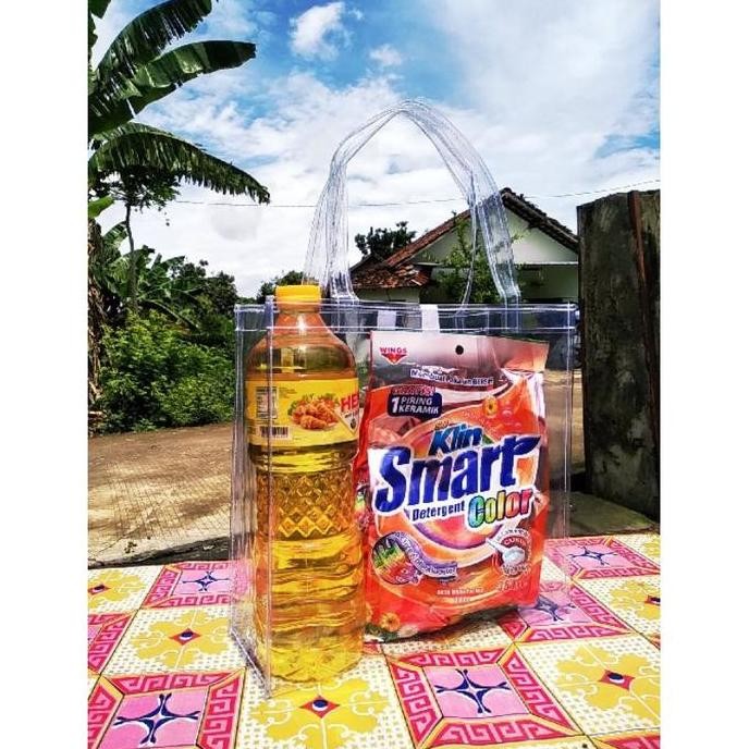 

Ready Tas Souvenir Hampers Mika Transparan 10 pcs Ukuran P25xL10xT25 cm