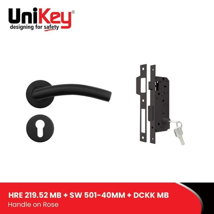 Unikey Handle On Rose Black Serie Set Hre 219.52 Mb+Sw501-40Mm+Dckk Mb