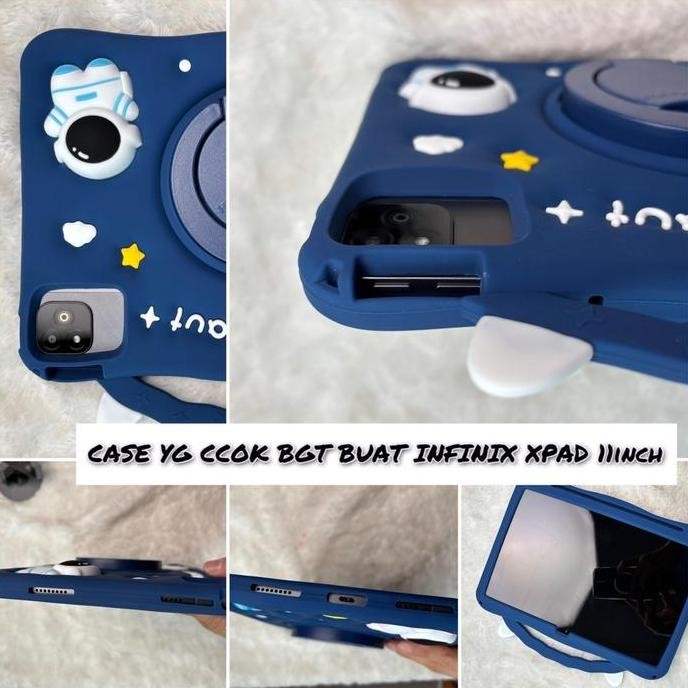 Casing (Universal 11inch) INFINIX XPAD 11 inch Softcase Bahan Silikon Bonus Tali dan Pen Stylus Tab 