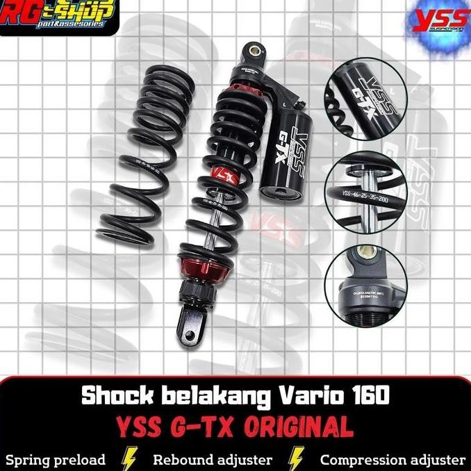 Promo Shock YSS Tabung GTX G-TX Black 340mm Vario 160 Original Thailand COD