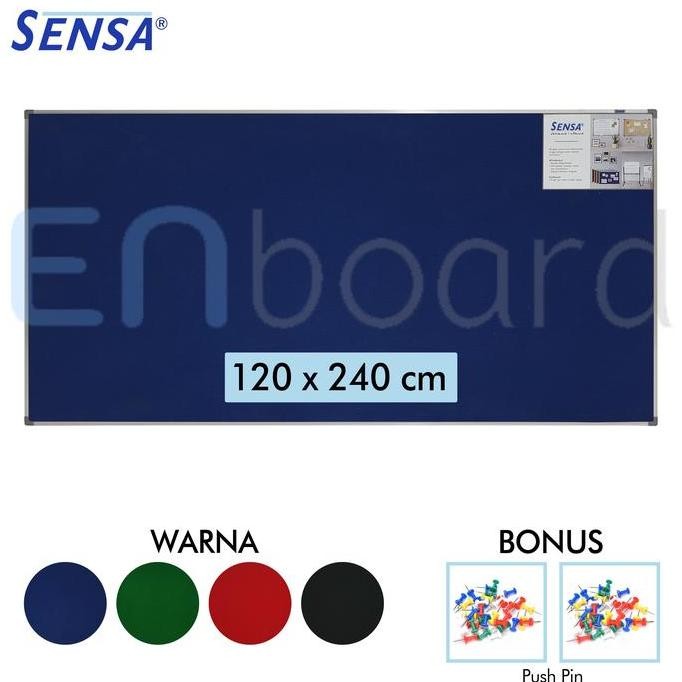 

Siap Kirim Softboard Cork Board Mading Bludru Sensa 120x240cm - Ukuran Jumbo Papan Informasi
