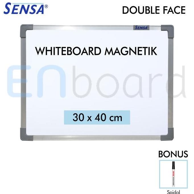 

Siap Kirim Whiteboard Gantung Magnet Double Face Sensa 30x40cm - Papan Tulis 2 Sisi Kecil