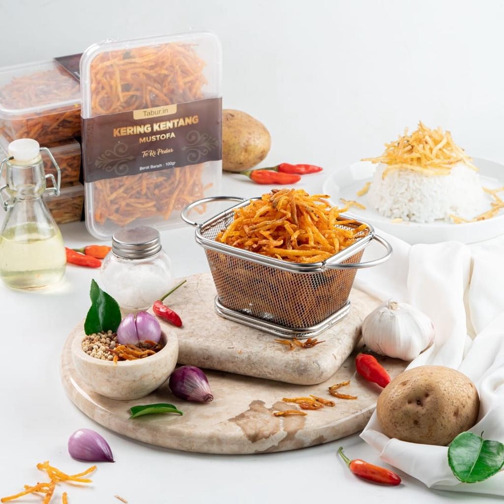 

Ccf Kentang Mustofa 100G | Kering Kentang Oven | Kentang Ori, Pedas, Teri, Kacang | Kering Kentang Tabur.In Non Msg