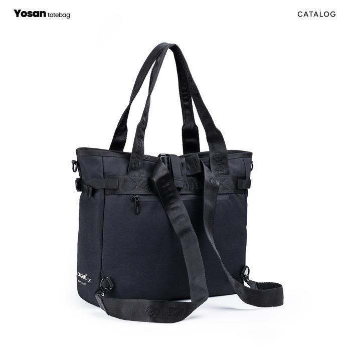 UT CAGHO I Yosan Totebag Black I Slingbag Pria l Ransel Backpack I Totebag Anti Air I Tas Selempang 