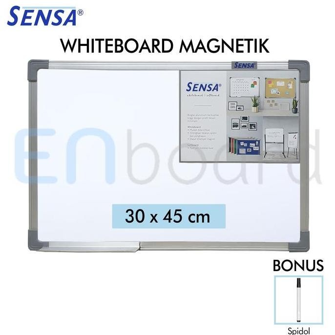

Siap Kirim Papan Tulis Whiteboard Gantung Magnet Sensa 30x45cm Mini Single Face
